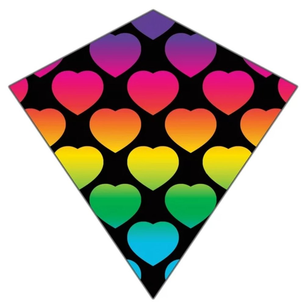 XKite ColorMax Nylon Diamond Kites 25" Wide/Large Rainbow Colors